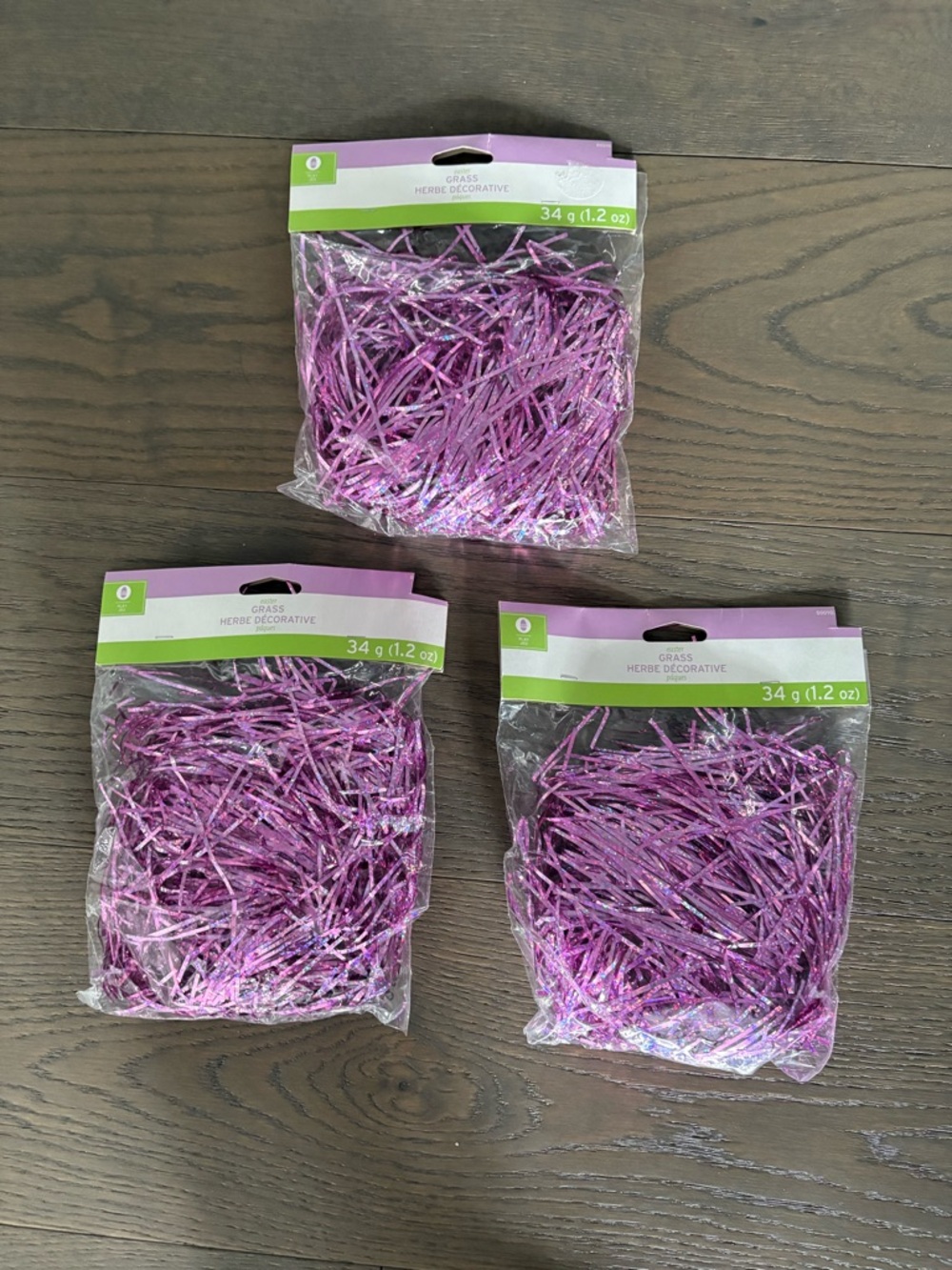 Easter pink metallic grass for basket from target